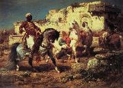 Adolf Schreyer Arabic horsemen oil painting reproduction